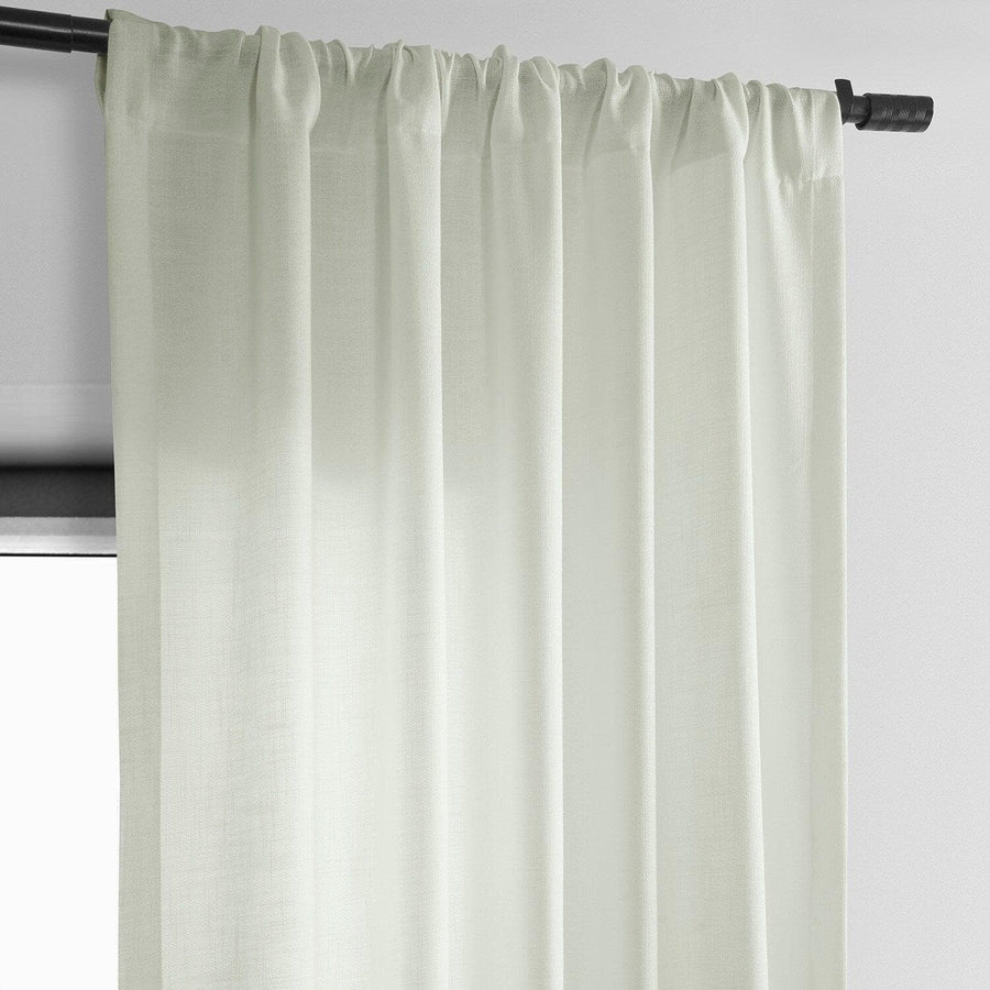 Light Ivory Classic Faux Linen Curtain