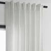 White Classic Faux Linen Curtain