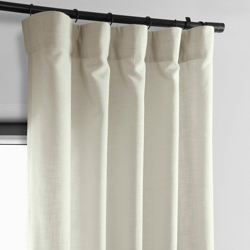 Light Tan Classic Faux Linen Curtain
