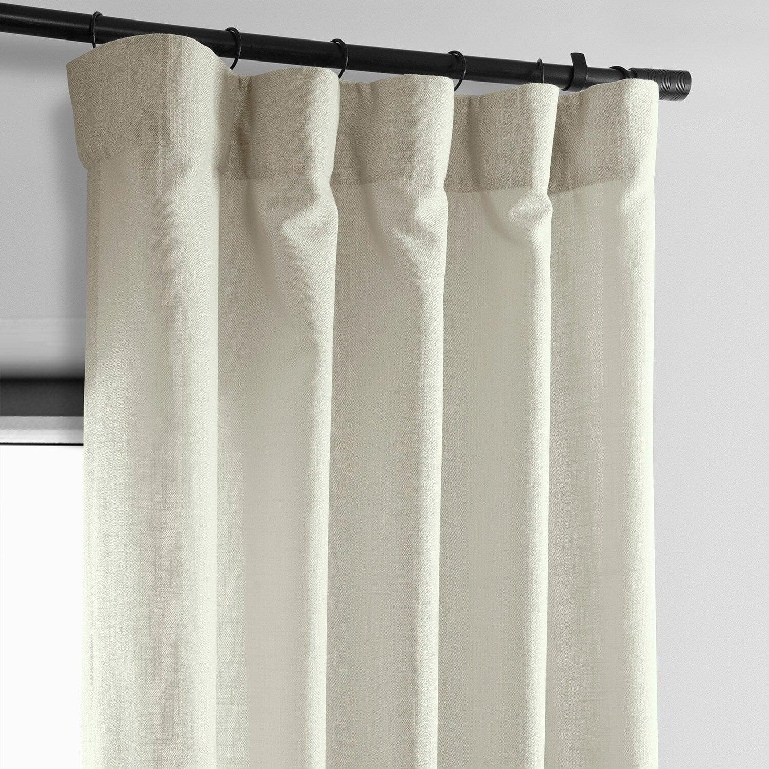 Light Tan Classic Faux Linen Curtain