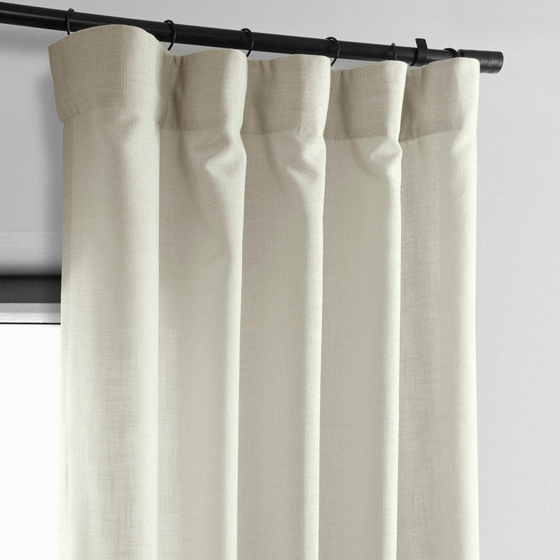 Light Tan Classic Faux Linen Curtain