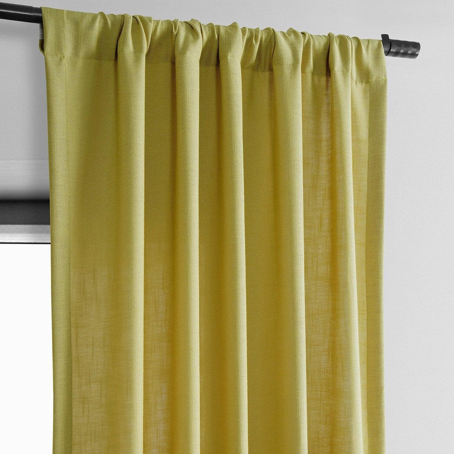 Ochre Classic Faux Linen Curtain