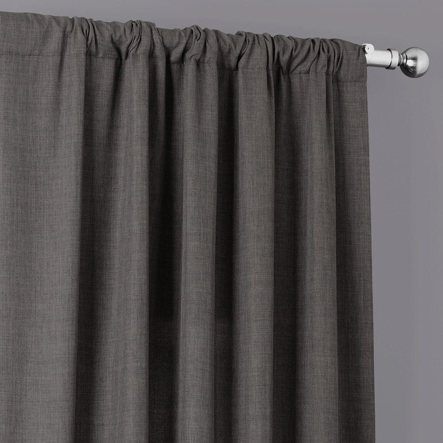 Anchor Grey Italian Faux Linen Curtain