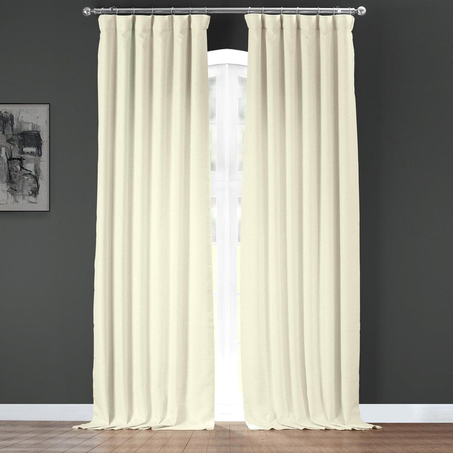 Gravity Ivory Italian Faux Linen Curtain