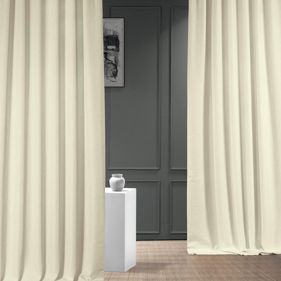 Gravity Ivory Italian Faux Linen Curtain