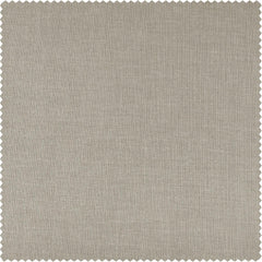 Fossil Grey Italian Faux Linen Custom Curtain