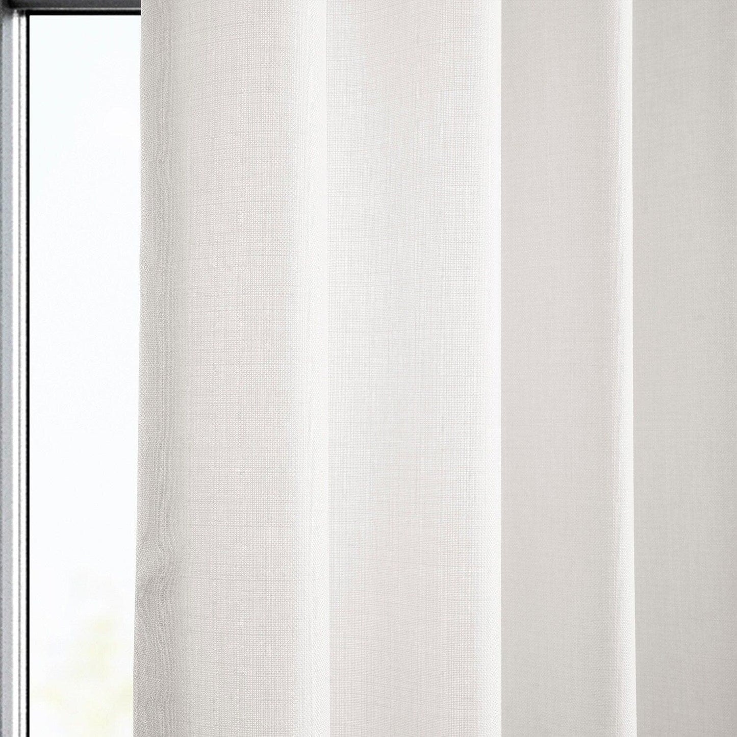 Magnolia Off White Grommet Italian Faux Linen Curtain