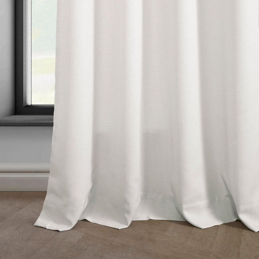 Magnolia Off White Grommet Italian Faux Linen Curtain