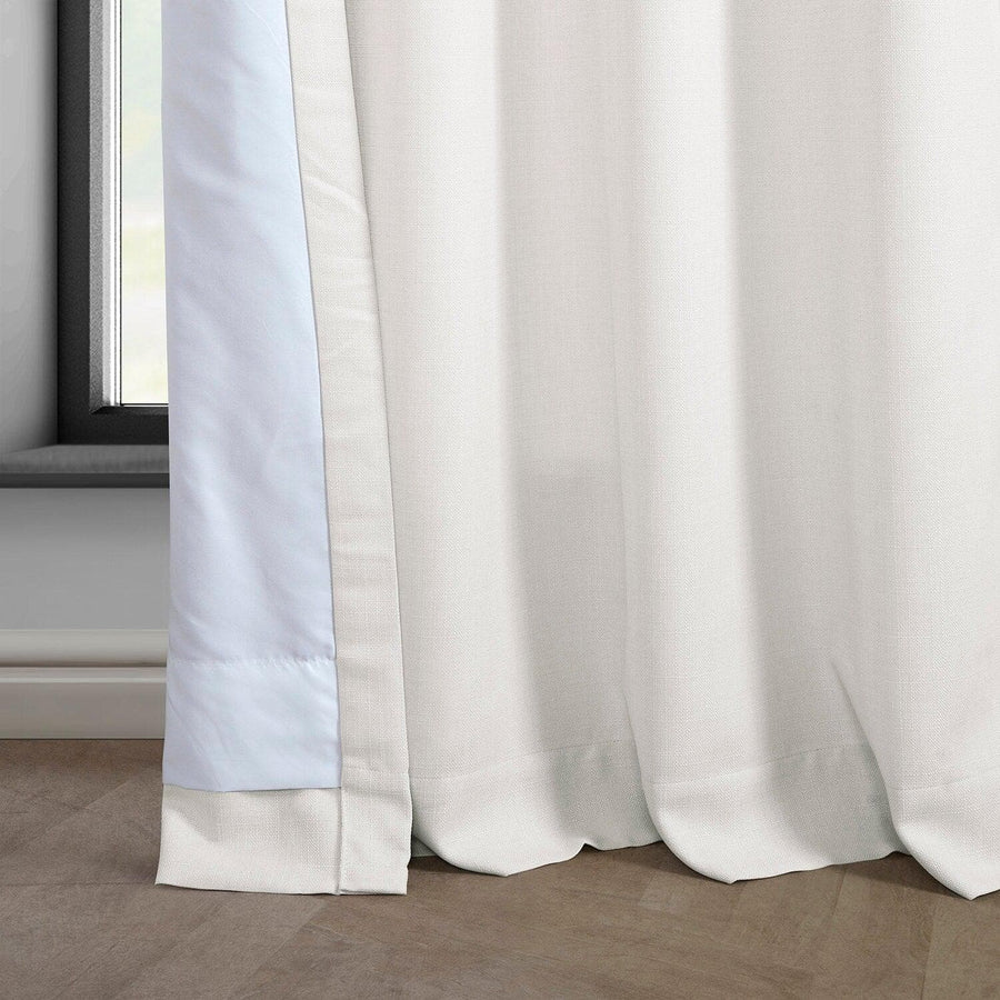 Magnolia Off White Grommet Italian Faux Linen Curtain