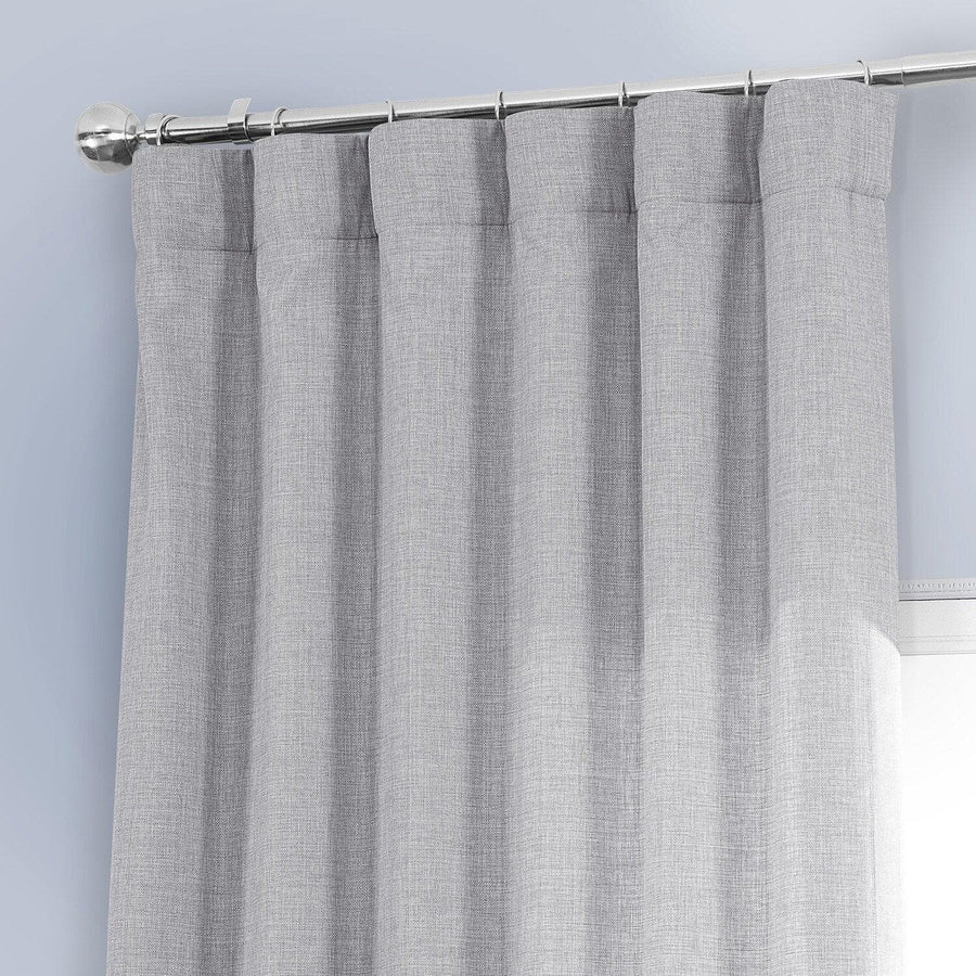 Portrait Grey Italian Faux Linen Curtain