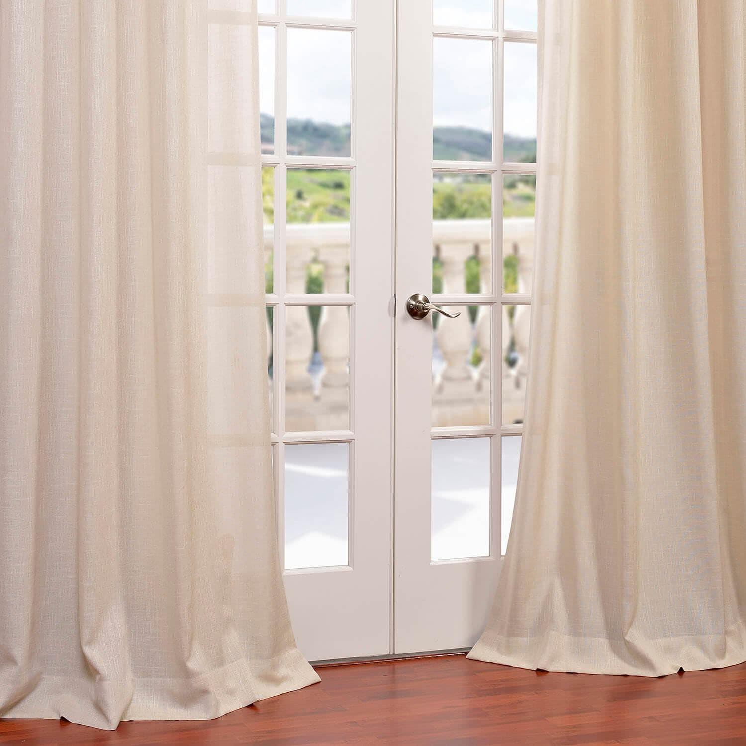 Sand Grommet Faux Linen Curtain
