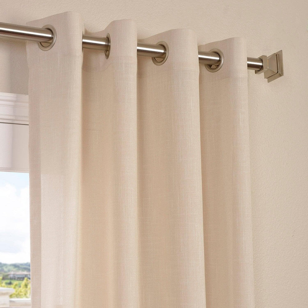 Sand Grommet Faux Linen Curtain