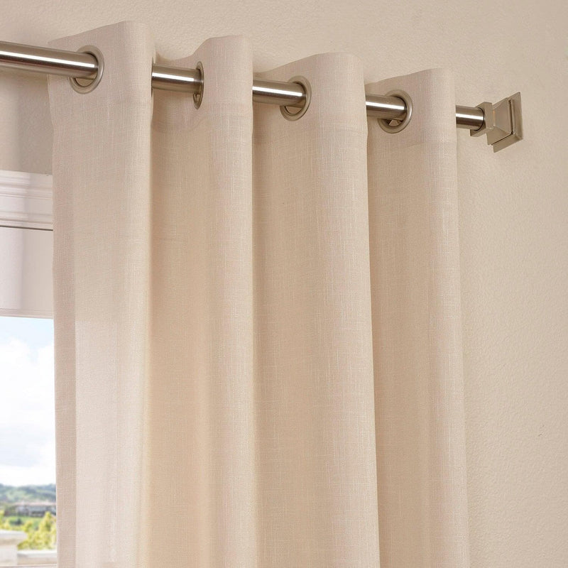 Sand Grommet Faux Linen Curtain