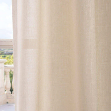 Sand Grommet Faux Linen Curtain