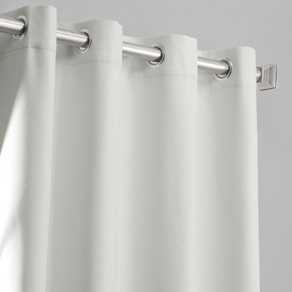 Starlight Off-White Grommet Thermal Cross Linen Weave Blackout Curtain