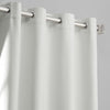 Starlight Off-White Grommet Thermal Cross Linen Weave Blackout Curtain
