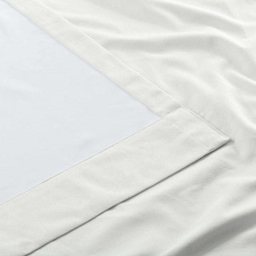 Starlight Off-White Grommet Thermal Cross Linen Weave Blackout Curtain
