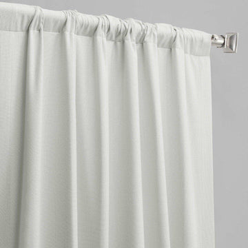 Starlight Off-White Thermal Cross Linen Weave Blackout Curtain