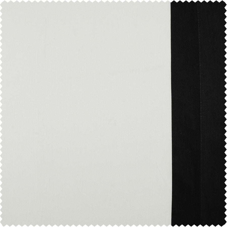 Fresh Popcorn & Black Vertical Printed Cotton Custom Curtain - HalfPriceDrapes.com