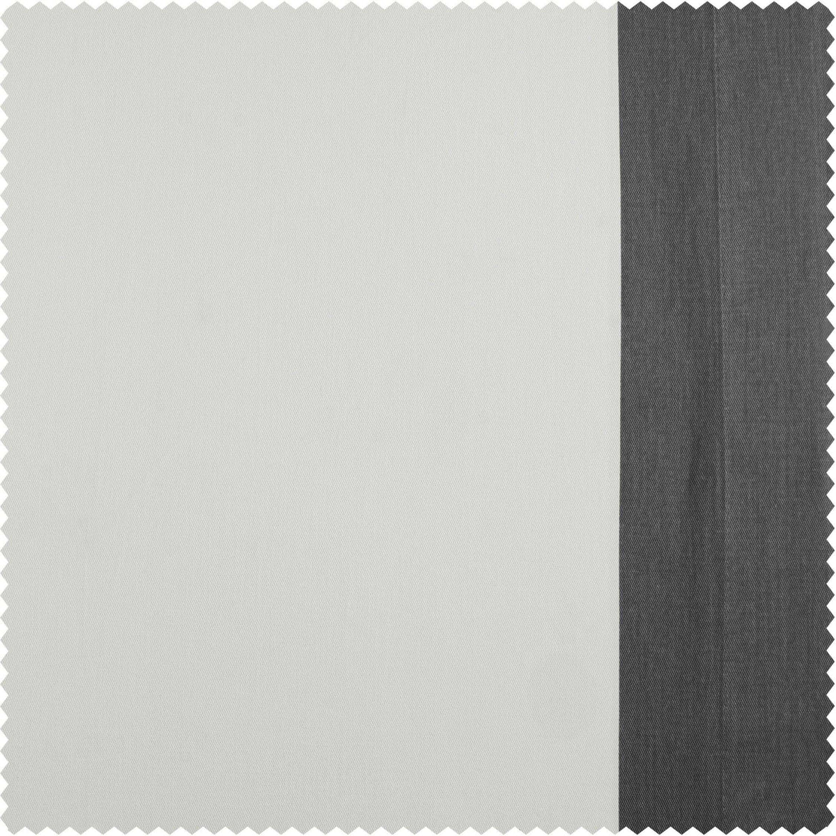 Fresh Popcorn & Millstone Grey Vertical Printed Cotton Custom Curtain - HalfPriceDrapes.com