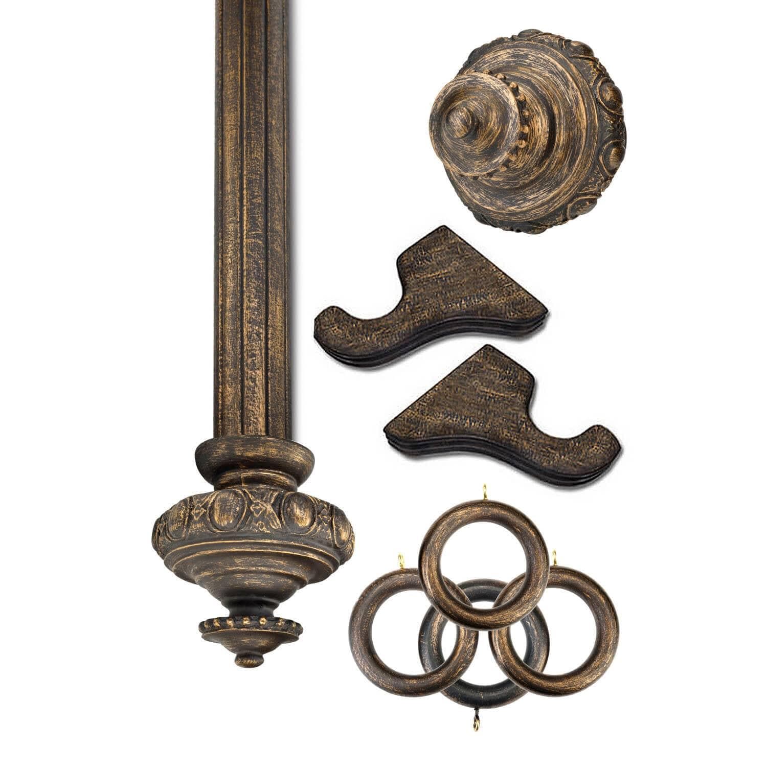 Sussex Antique Bronze Prepacked Wooden Rod Set