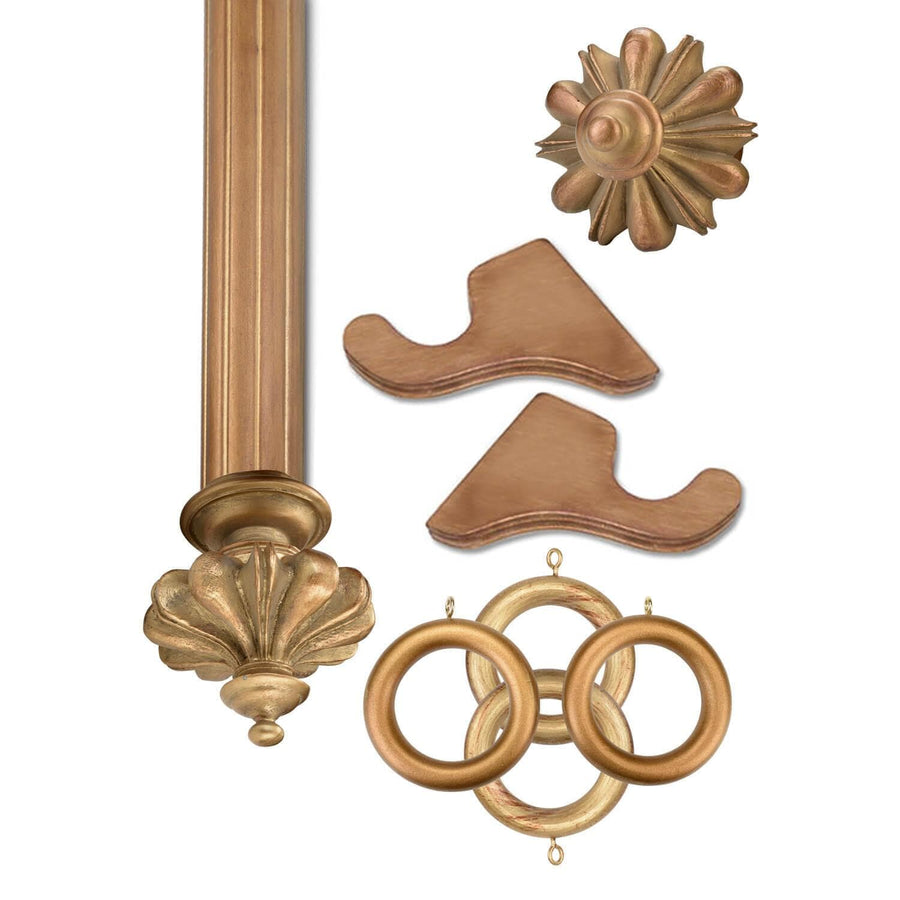 Instanbul Historical Gold Prepacked Wooden Rod Set