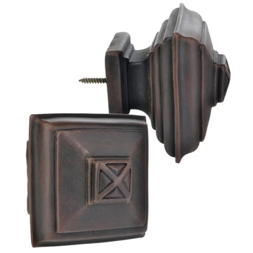 Square Achitectural English Walnut Prepacked Wooden Rod Set