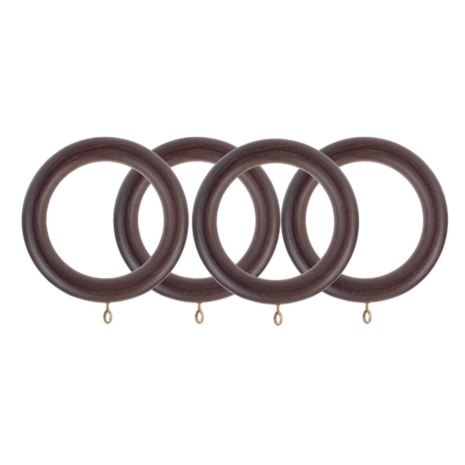 Square Achitectural English Walnut Prepacked Wooden Rod Set