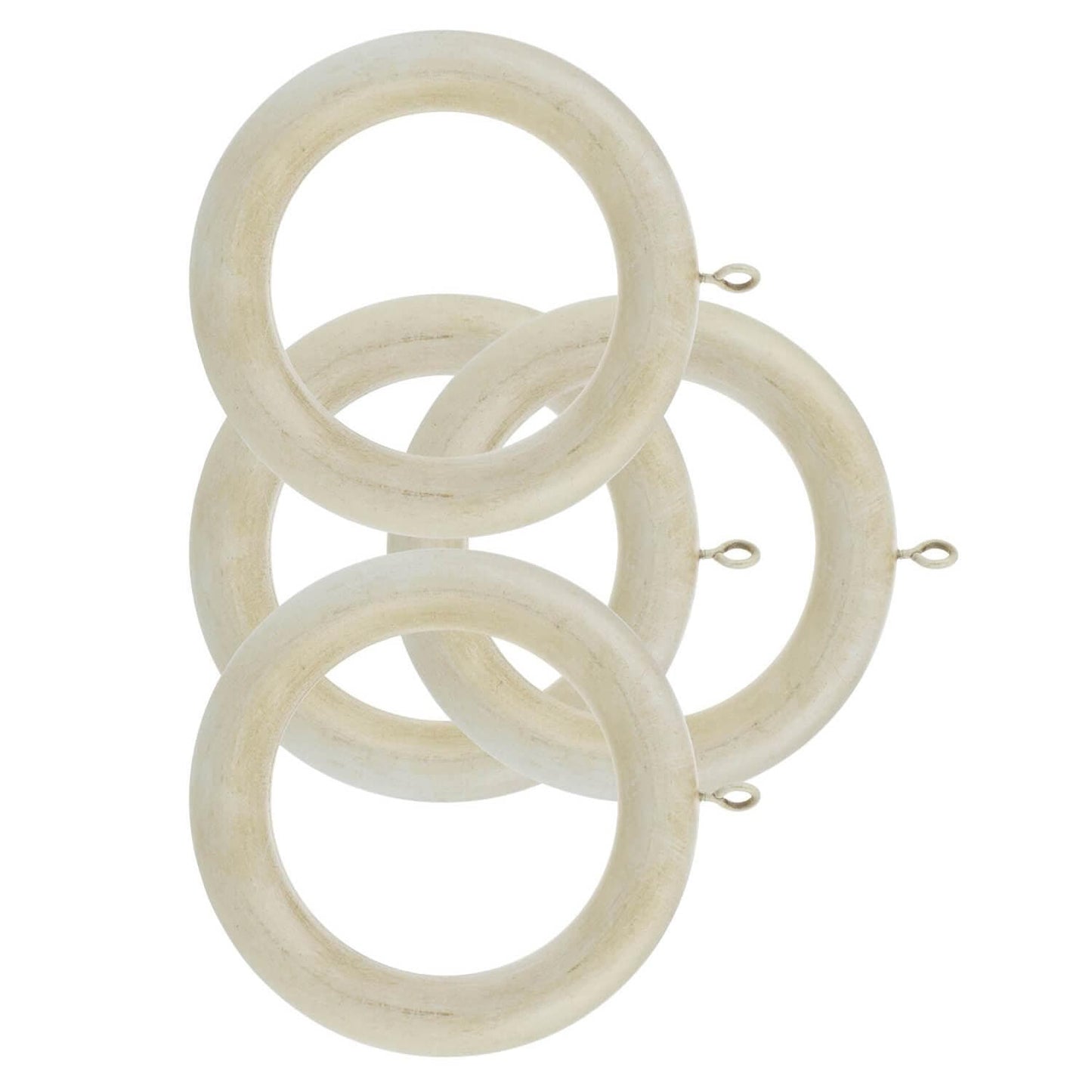 Square Achitectural Sun Bleached Linen Prepacked Wooden Rod Set