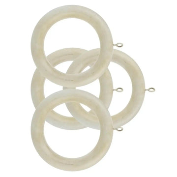 Square Achitectural Sun Bleached Linen Prepacked Wooden Rod Set