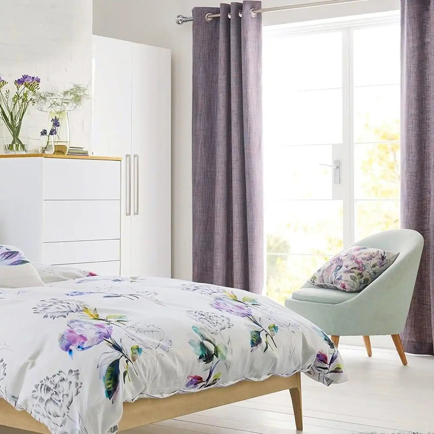 Iris Textured Faux Linen Custom Curtain - HalfPriceDrapes.com