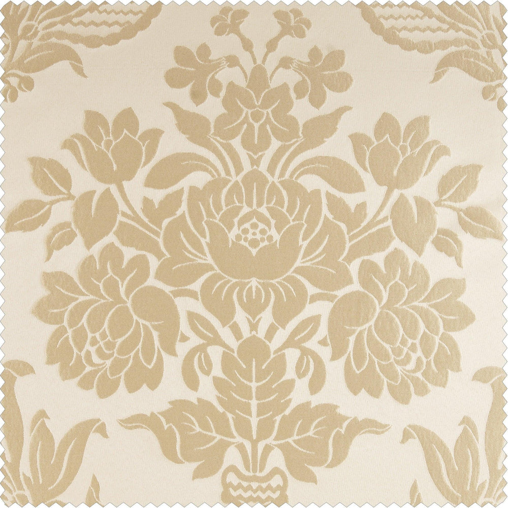 Magdelena Champagne Beige Faux Silk Jacquard Swatch - HalfPriceDrapes.com
