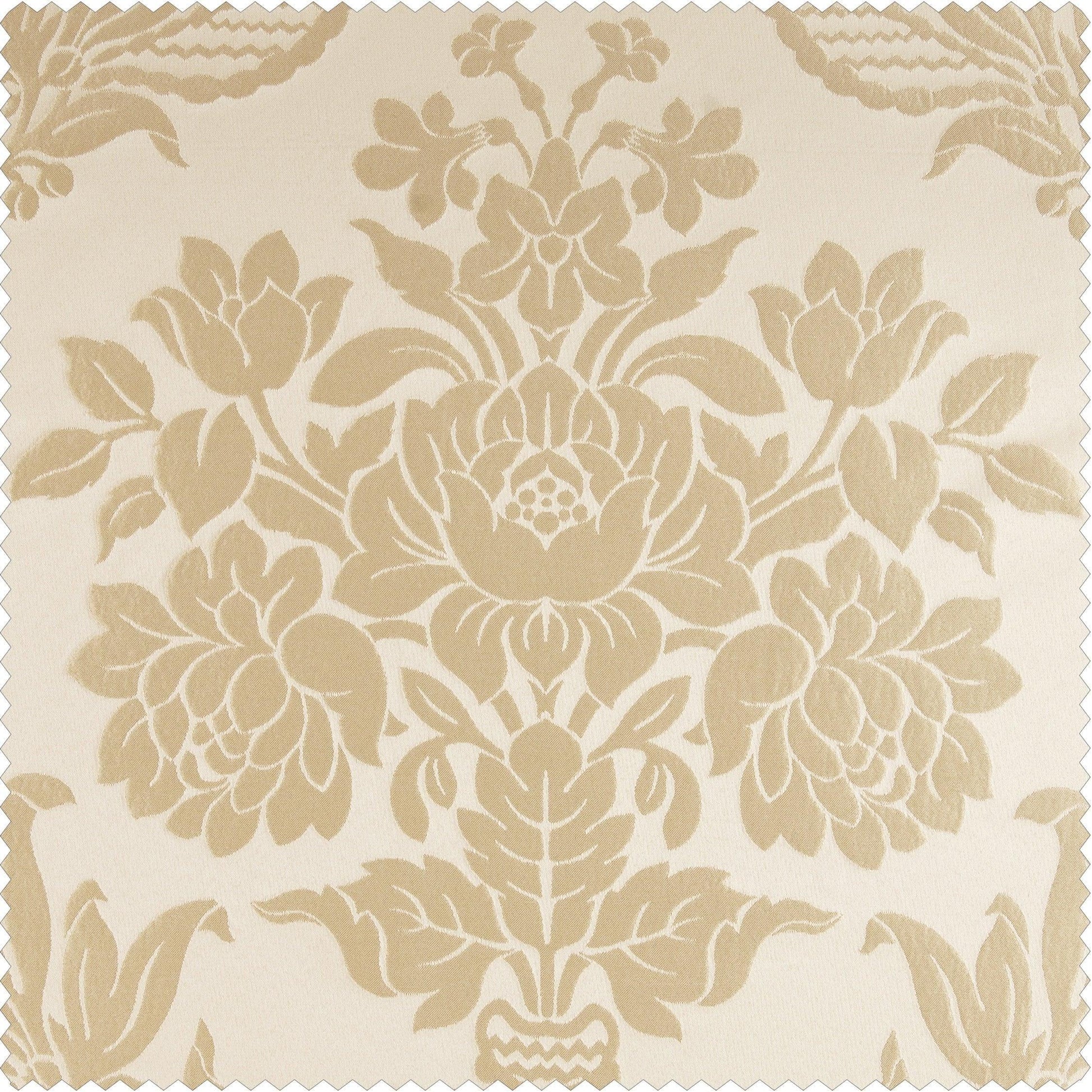 Magdelena Champagne Beige Faux Silk Jacquard Swatch - HalfPriceDrapes.com