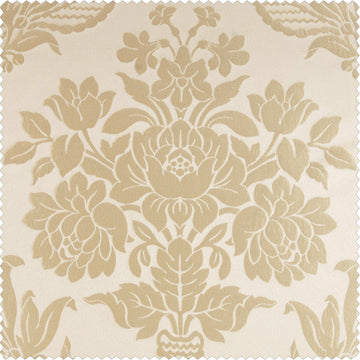 Magdelena Champagne Beige Faux Silk Jacquard Swatch - HalfPriceDrapes.com