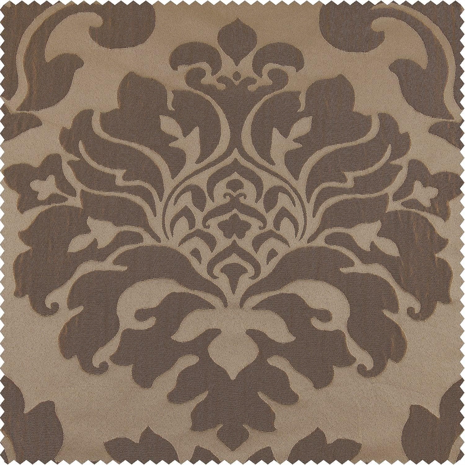 Astoria Taupe & Bronze Faux Silk Jacquard Swatch - HalfPriceDrapes.com