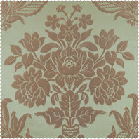 Magdelena Jade & Gold Faux Silk Jacquard Swatch - HalfPriceDrapes.com