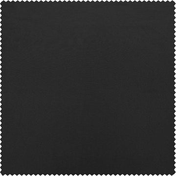 Jet Black Solid Faux Silk Taffeta Custom Curtain - HalfPriceDrapes.com
