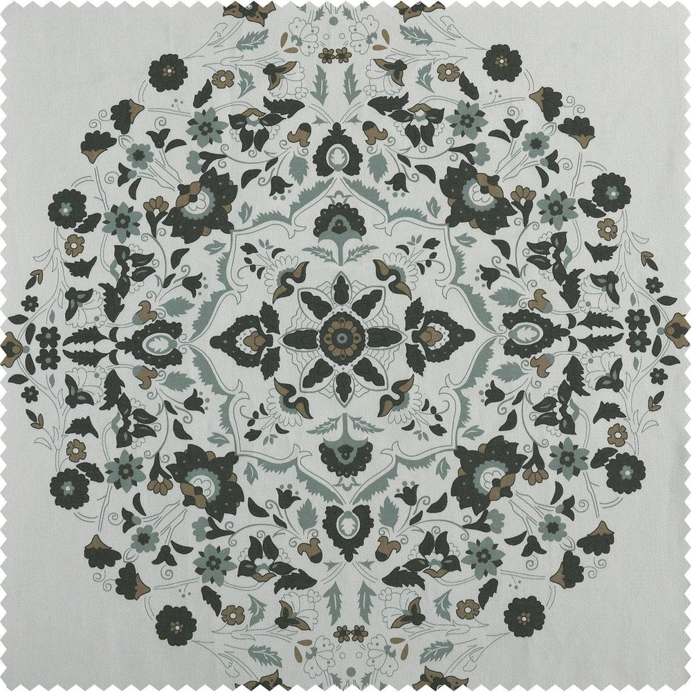 Kerala Cocoa Printed Cotton Custom Curtain - HalfPriceDrapes.com