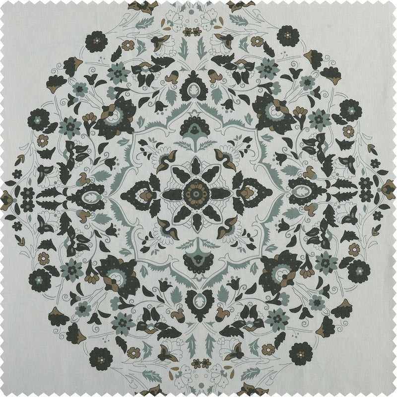 Kerala Cocoa Printed Cotton Custom Curtain - HalfPriceDrapes.com