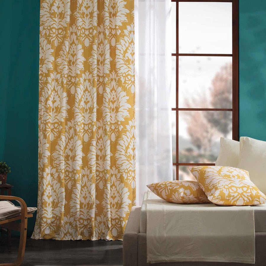 Lacuna Sun Printed Cotton Custom Curtain - HalfPriceDrapes.com