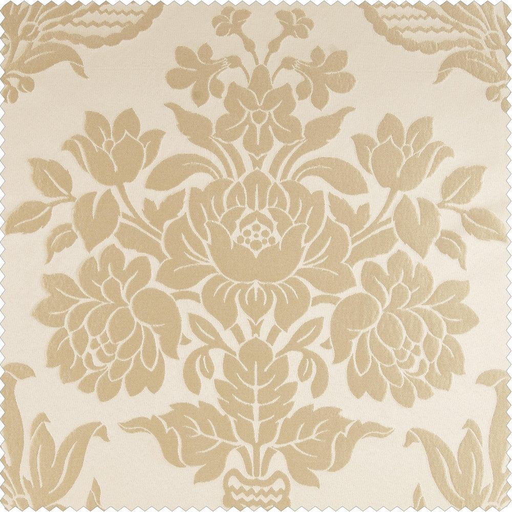 Magdelena Champagne Beige Faux Silk Jacquard Custom Curtain - HalfPriceDrapes.com