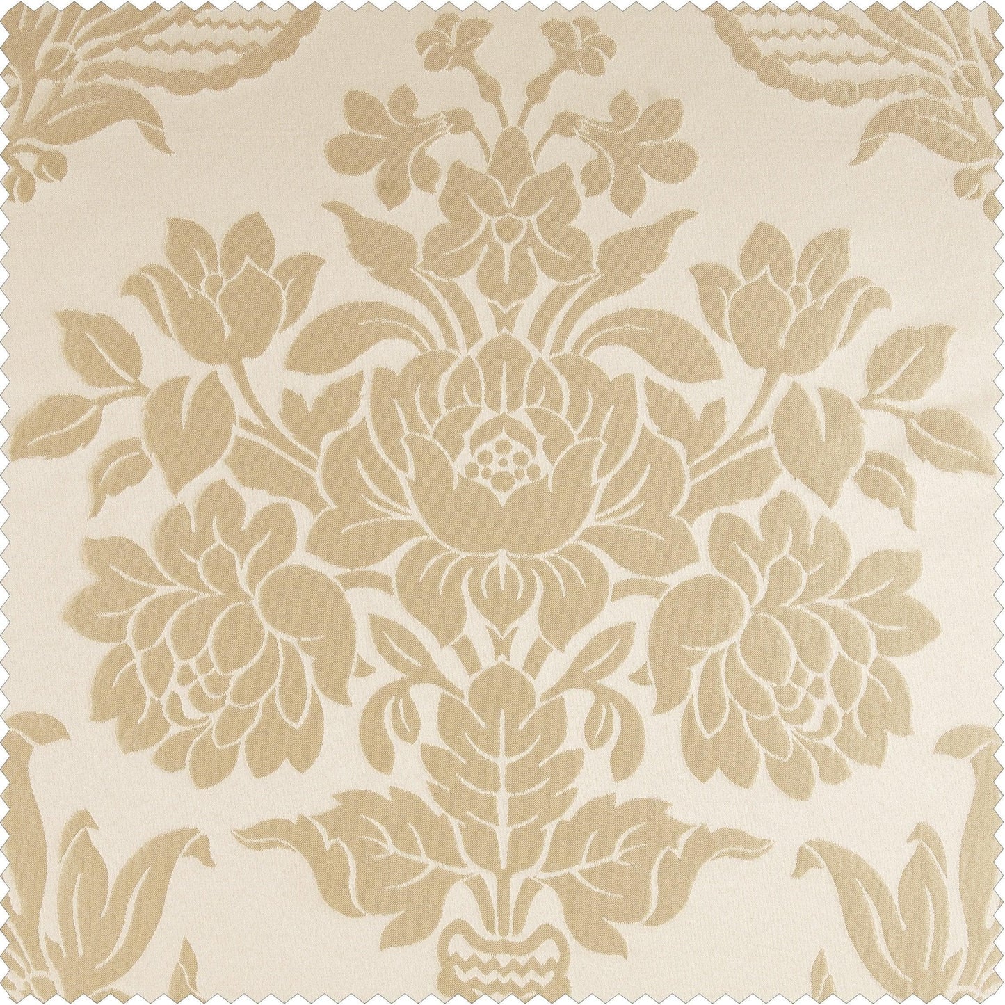 Magdelena Champagne Beige Faux Silk Jacquard Custom Curtain - HalfPriceDrapes.com