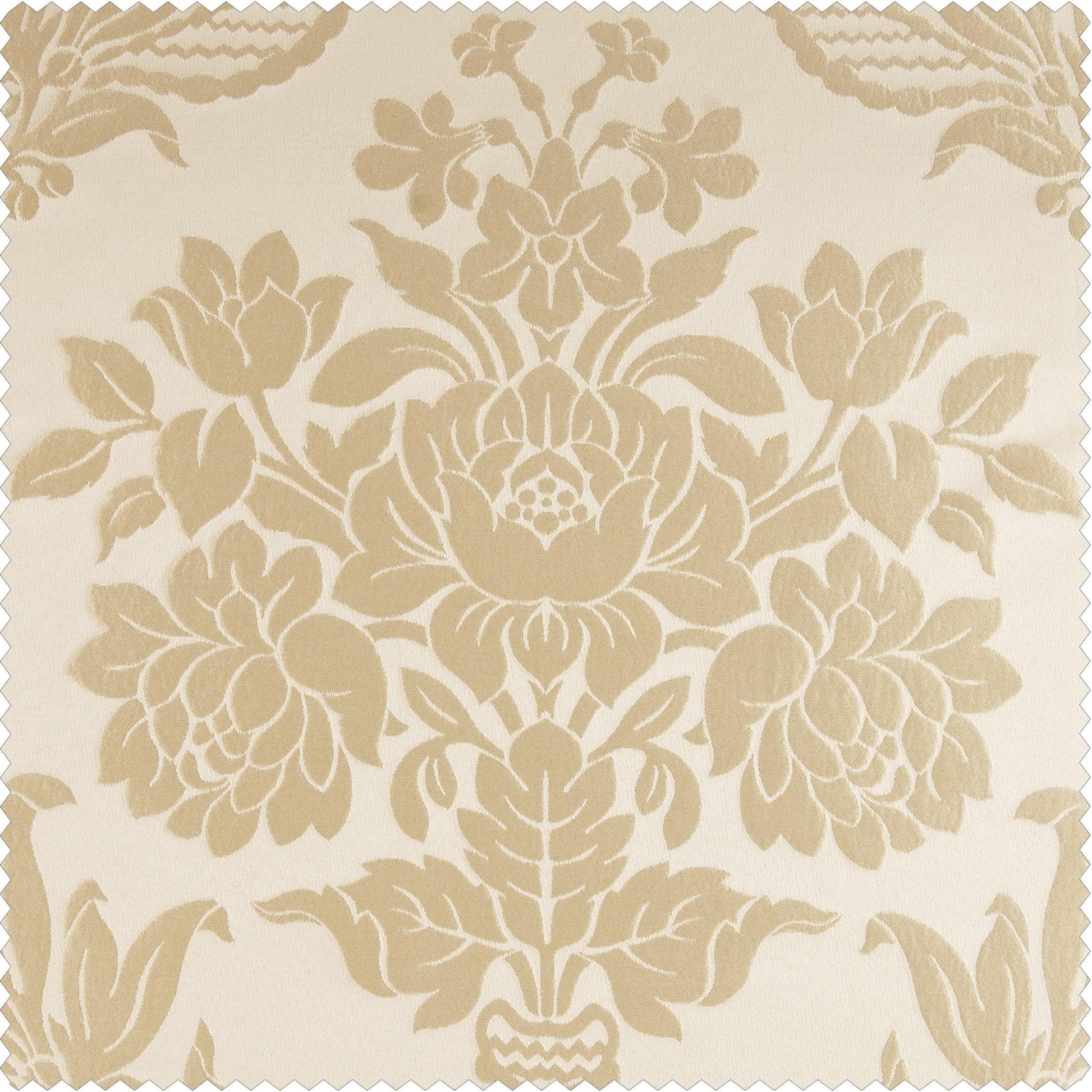 Magdelena Champagne Beige Faux Silk Jacquard Custom Curtain - HalfPriceDrapes.com