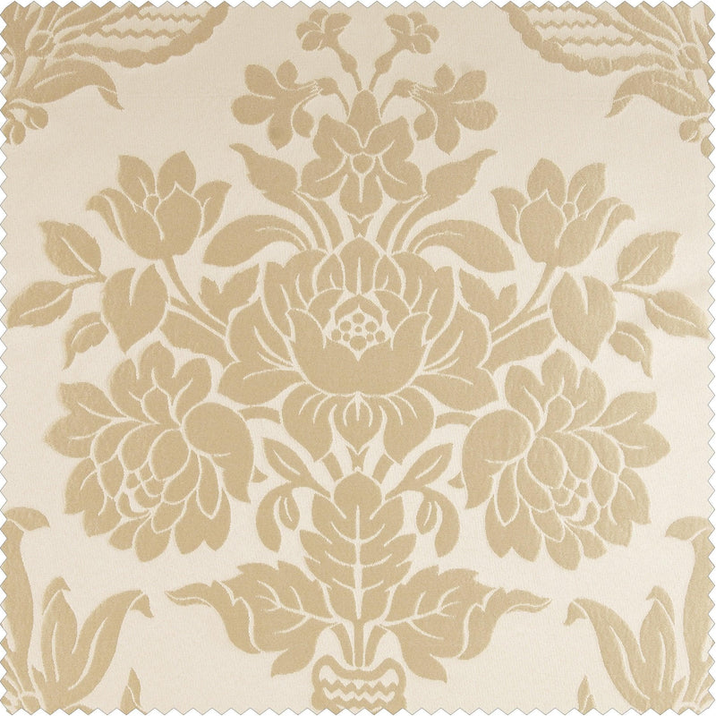 Magdelena Champagne Beige Faux Silk Jacquard Custom Curtain - HalfPriceDrapes.com