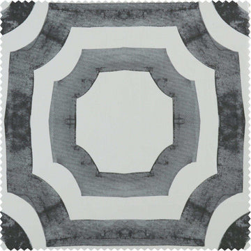 Mecca Steel Printed Cotton Custom Curtain - HalfPriceDrapes.com