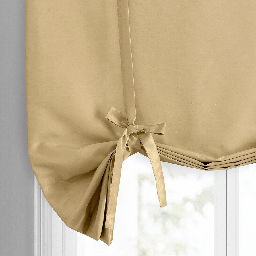 Butternut Vintage Textured Faux Dupioni Silk TieUp Window Shade