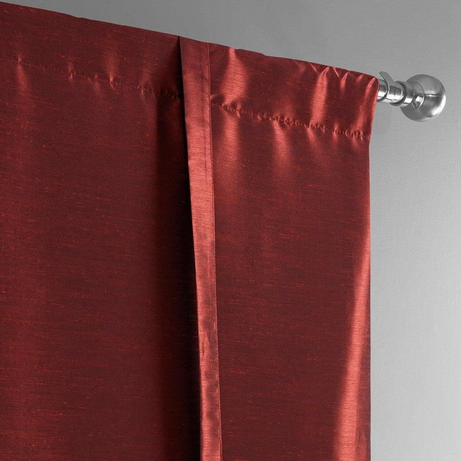 Ruby Vintage Textured Faux Dupioni Silk Tie-Up Window Shade