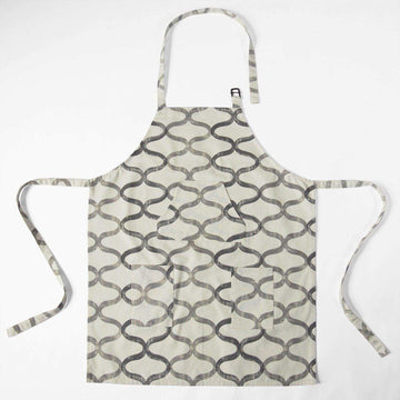 Illusions Silver Grey Printed Cotton Apron - HalfPriceDrapes.com