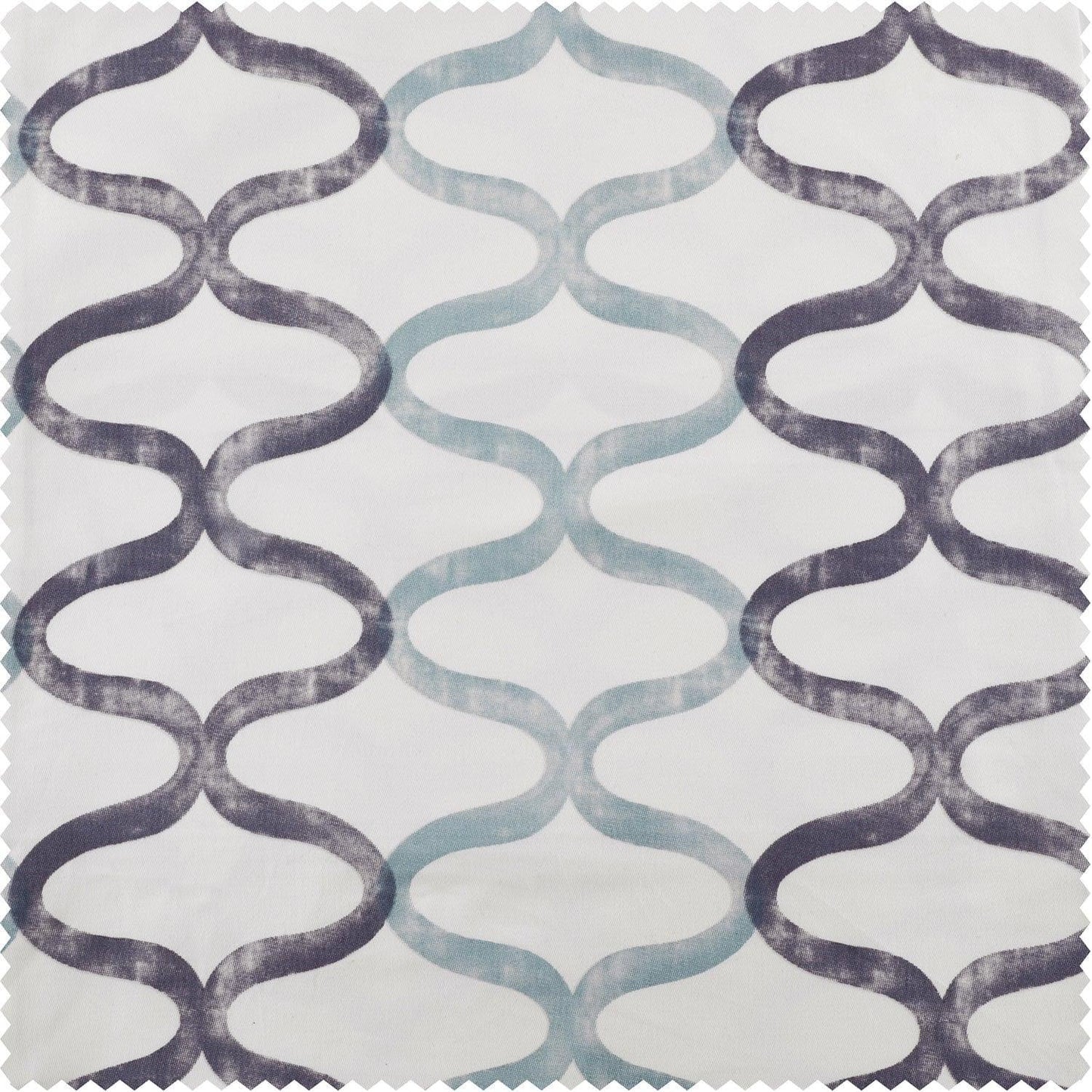 Illusions Blue Printed Cotton Swatch - HalfPriceDrapes.com
