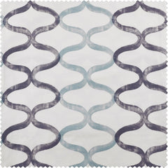 Illusion Aqua Blue Printed Cotton Cushion Covers - Pair